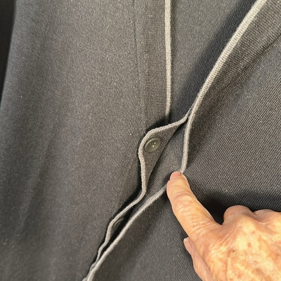 Joe Joseph Abboud Navy Long Sleeve Single Knit Cardigan Sweater Preppy Academia - Picture 4 of 7